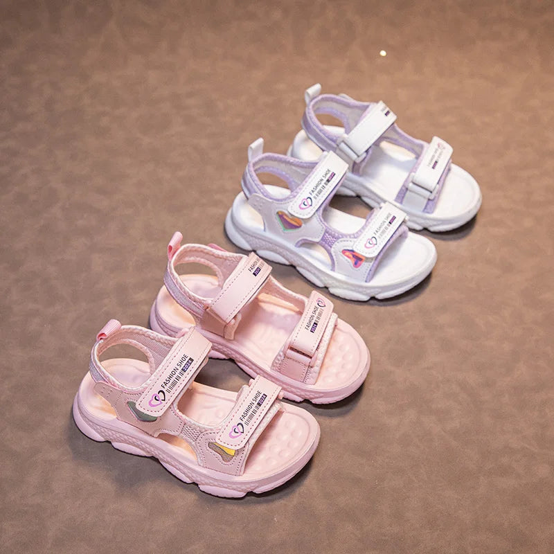 Mädchen Sandalen 2025 Neuer Sommer - Prinzessin Weiße Party Kinder Sandalen - Platform Baby Casual Strand Schuhe Rutschfest