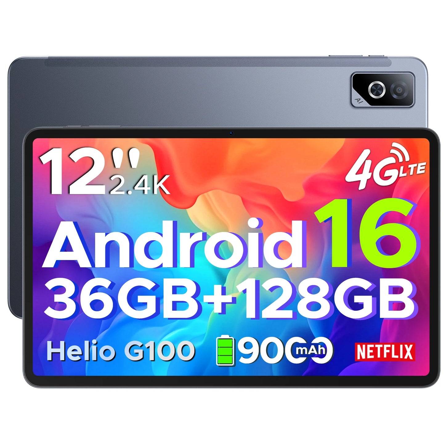 DOOGEE Tab G6 Pro Ultra Dünnes Metallgehäuse - 9000mAh, 8GB Ram, 128GB ROM