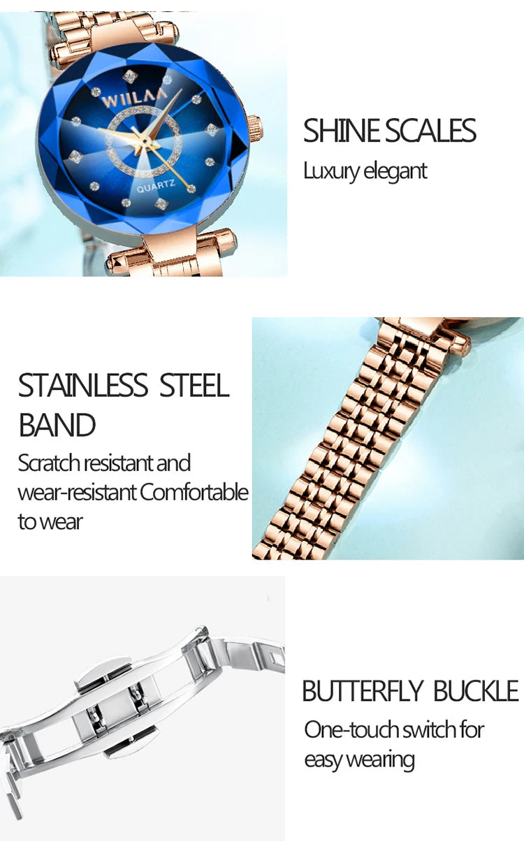 Damen-Uhr 2025: Luxury-Brand Top-Rhinestone - Gold Clock Collection