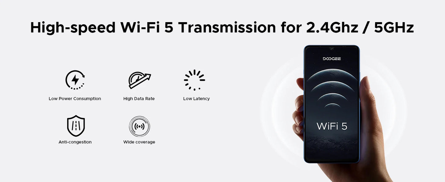 DOOGEE Note 59 5G Smartphone - 6250mAh Akku Unisoc T820 6,75 Zoll