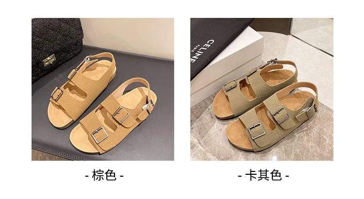 Damen-Vintage-Sandalen 2025: Anti-Slip Matte Platform Beach Casual - Retro-Charme Größe 36-42