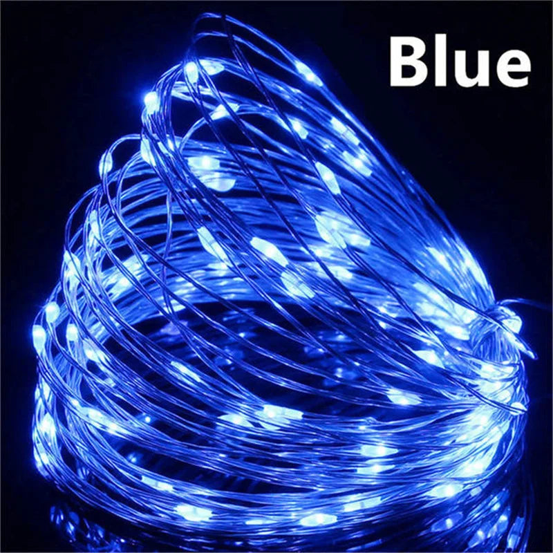 Łańcuch świetlny Acosh Neon Copper Wire – długość 20 m, 200 diod LED, 5 V DC