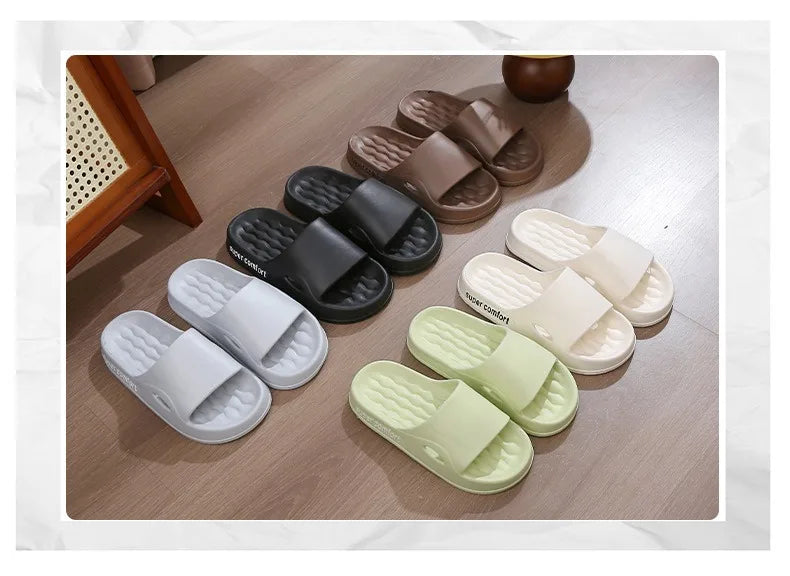 Dick Plattform Hausschuhe für Frauen Heim Weich Sohle Kissen Slides Sandalen Frau Sommer Strand Rutschfest Flip Flops Badezimmer Hausschuhe