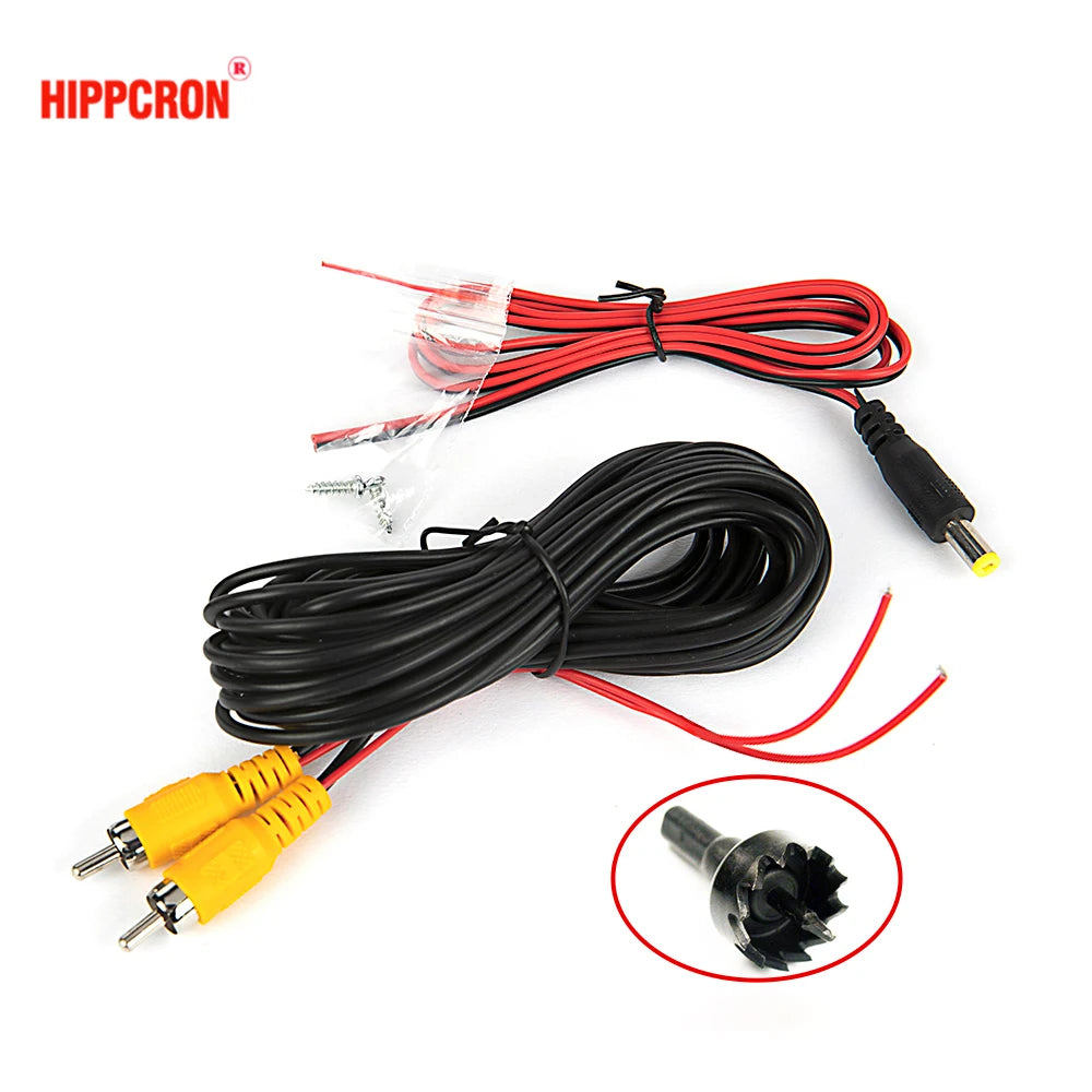 Hippcron Auto Rückfahrkamera 4 LED Nachtsicht Rückwärts Auto Parken Monitor CCD Wasserdicht 170 Grad HD Video
