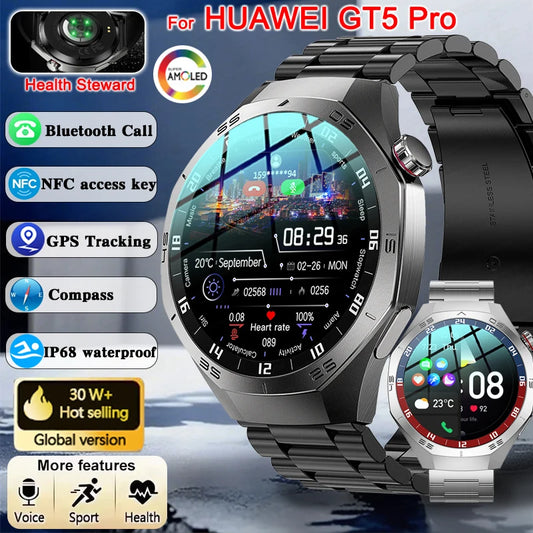Huawei GT5 Pro AMOLED Display - 1.52 Zoll GPS IP68 Puls