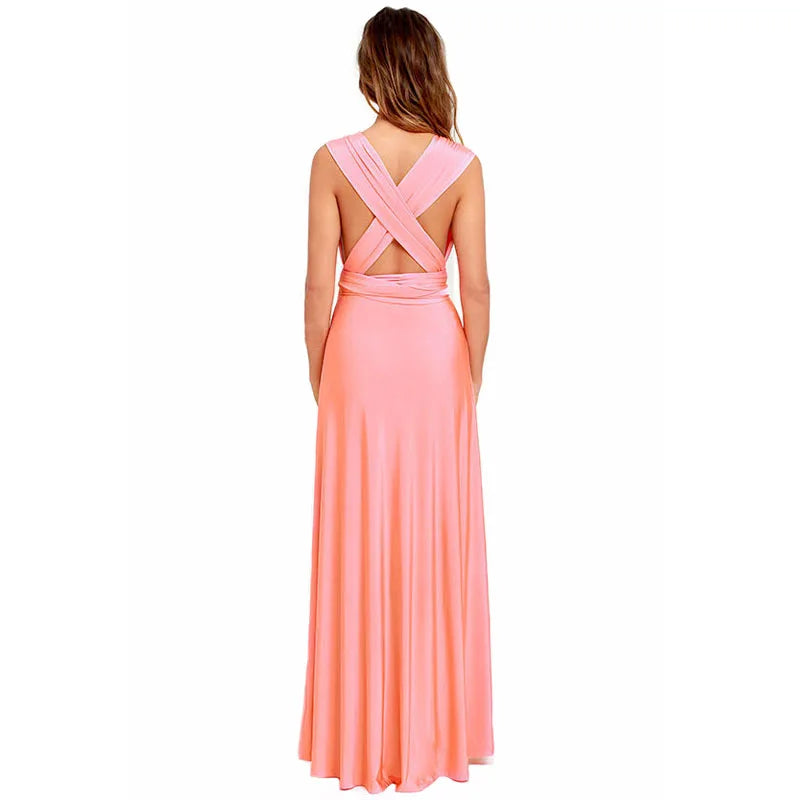Sexy Women Boho Maxi Club Dress Red Bandage Long Dress Party Multiway Bridesmaids Convertible Infinity Robe Longue Femme
