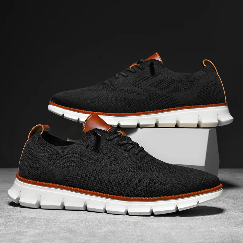New Men's Sneakers Light Breathable Casual Flat Shoes Outdoor Fashion Comfortable Dress Shoes Anti-Slip Sports Walking Shoes
