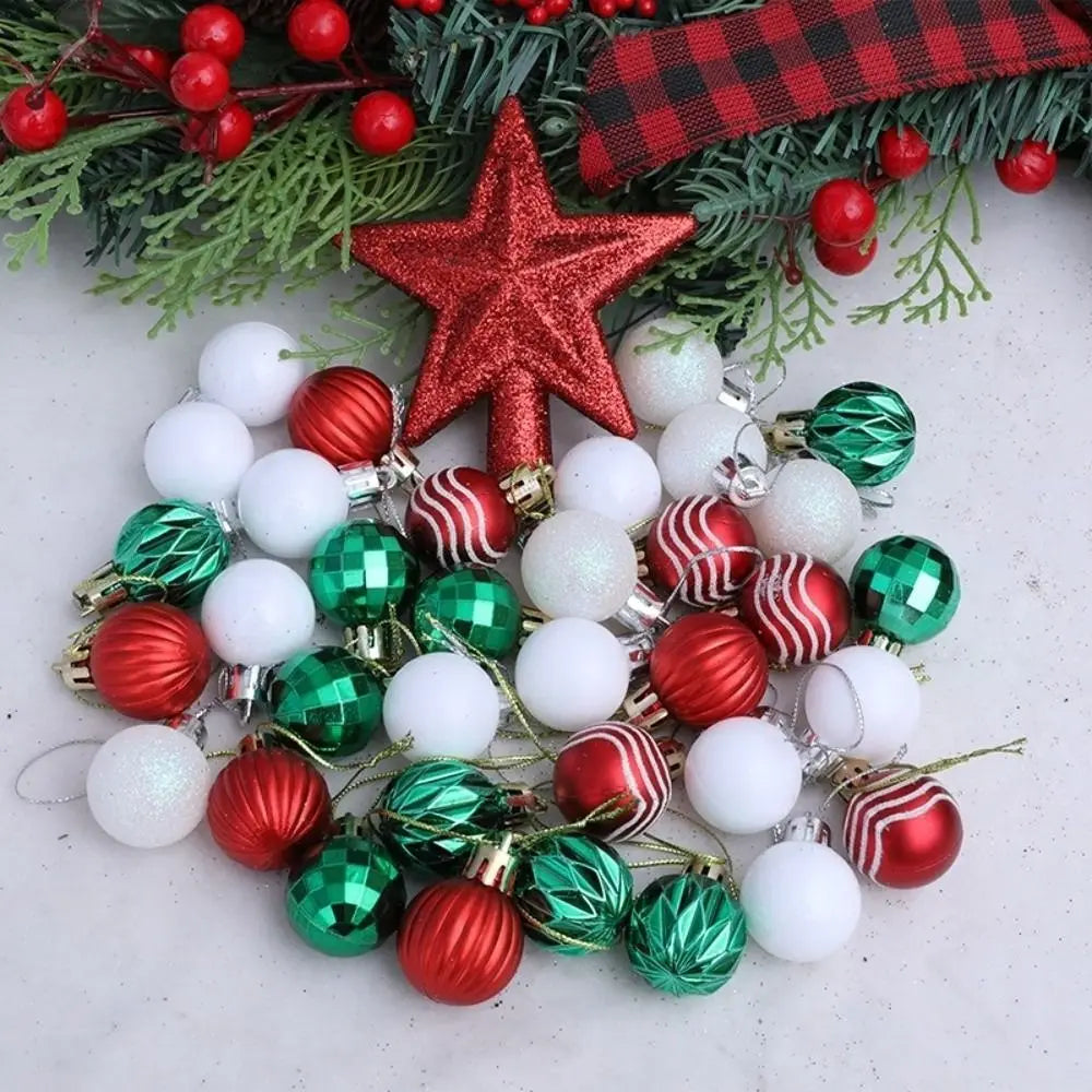 Electronic Stoßfest Weihnachtskugel Topper - 36 Stück Elektroplattiert
