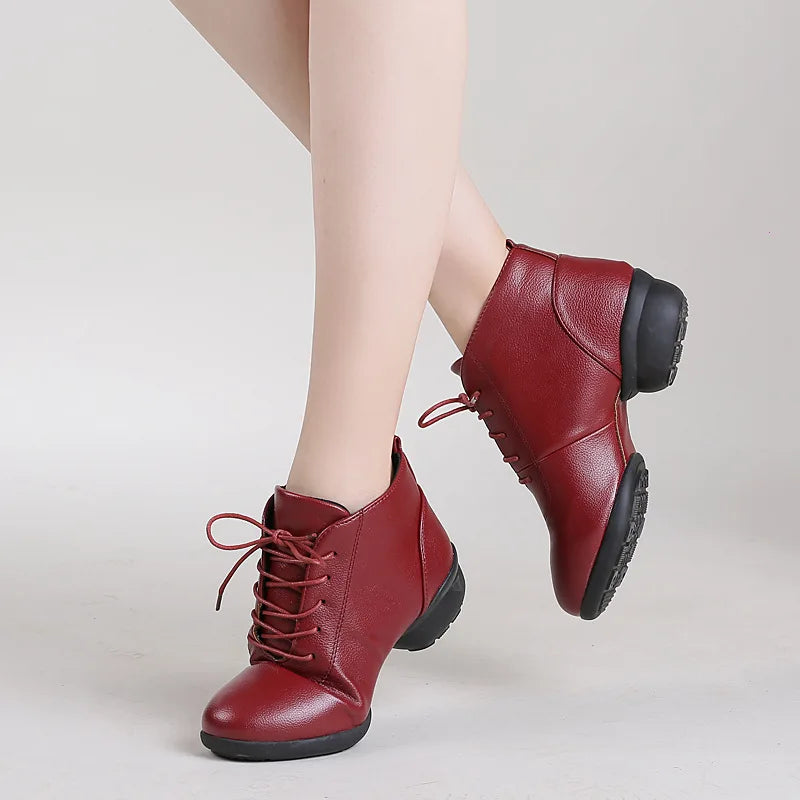 Woman's Dance Sneakers for Women Jazz Dancing Shoes Female Black Red Ladies Modern Ballroom Girl's Sports Shoes Size 34-42