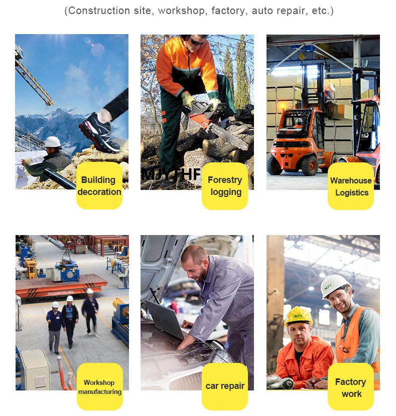 Încălțăminte de siguranță CN Zhejiang, rezistentă la impact și perforare - Mărimea EU 41-46, închidere cu șireturi, până la gleznă