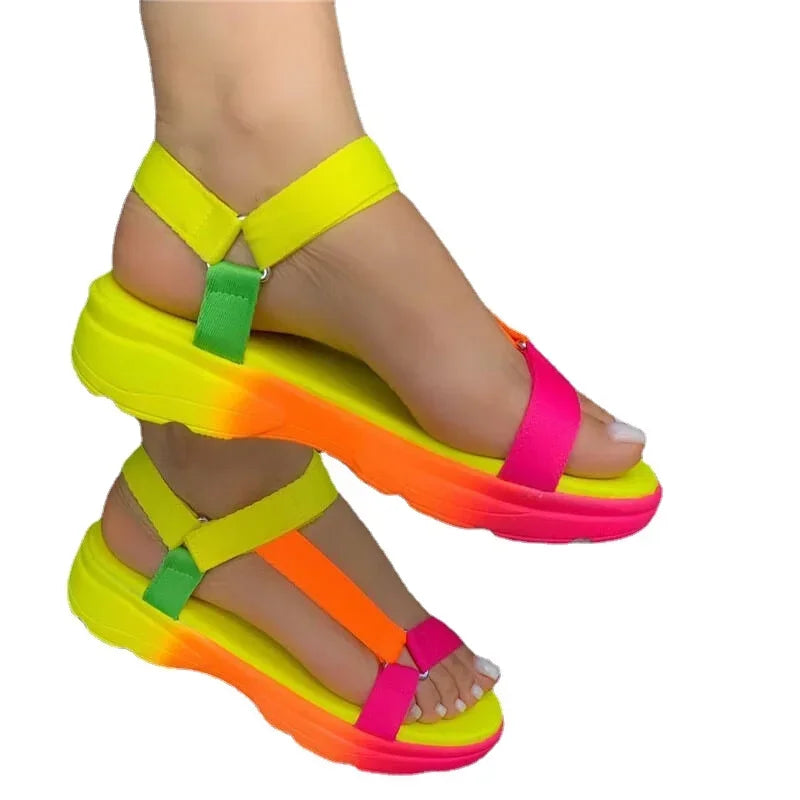 Strand-Sandalen 2025: Beach Shoes Woman 2025 Summer Sandals Woman Non-Slip - Casual Multi Color Shoes Fashion Solid Open Toe Sandals Daily Comfortable Collection