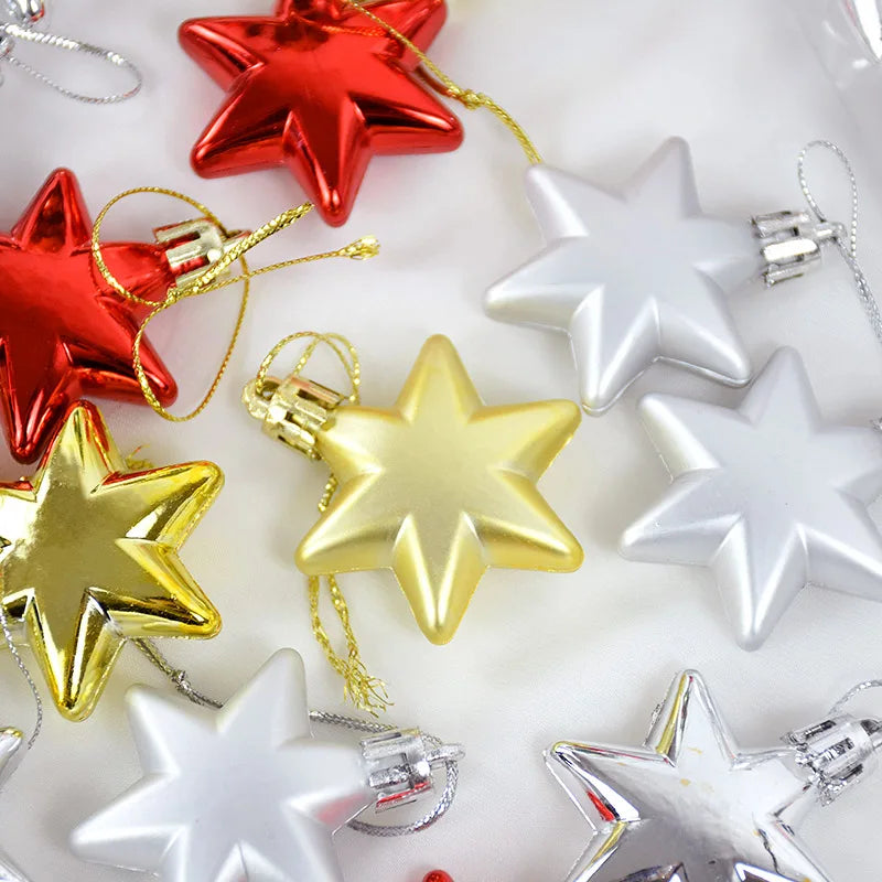 Choice Weihnachtskugeln Stern Gold - Kapazität 12 Stück Größe Ca.4 cm