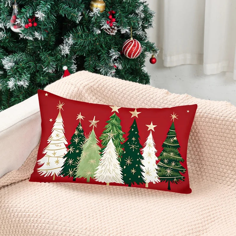 Christmas Pillow Cover Merry Christmas Party Decoration 2025 Xmas Christmas Tree Pillow Cover Navidad Natal New Year Gift 2026