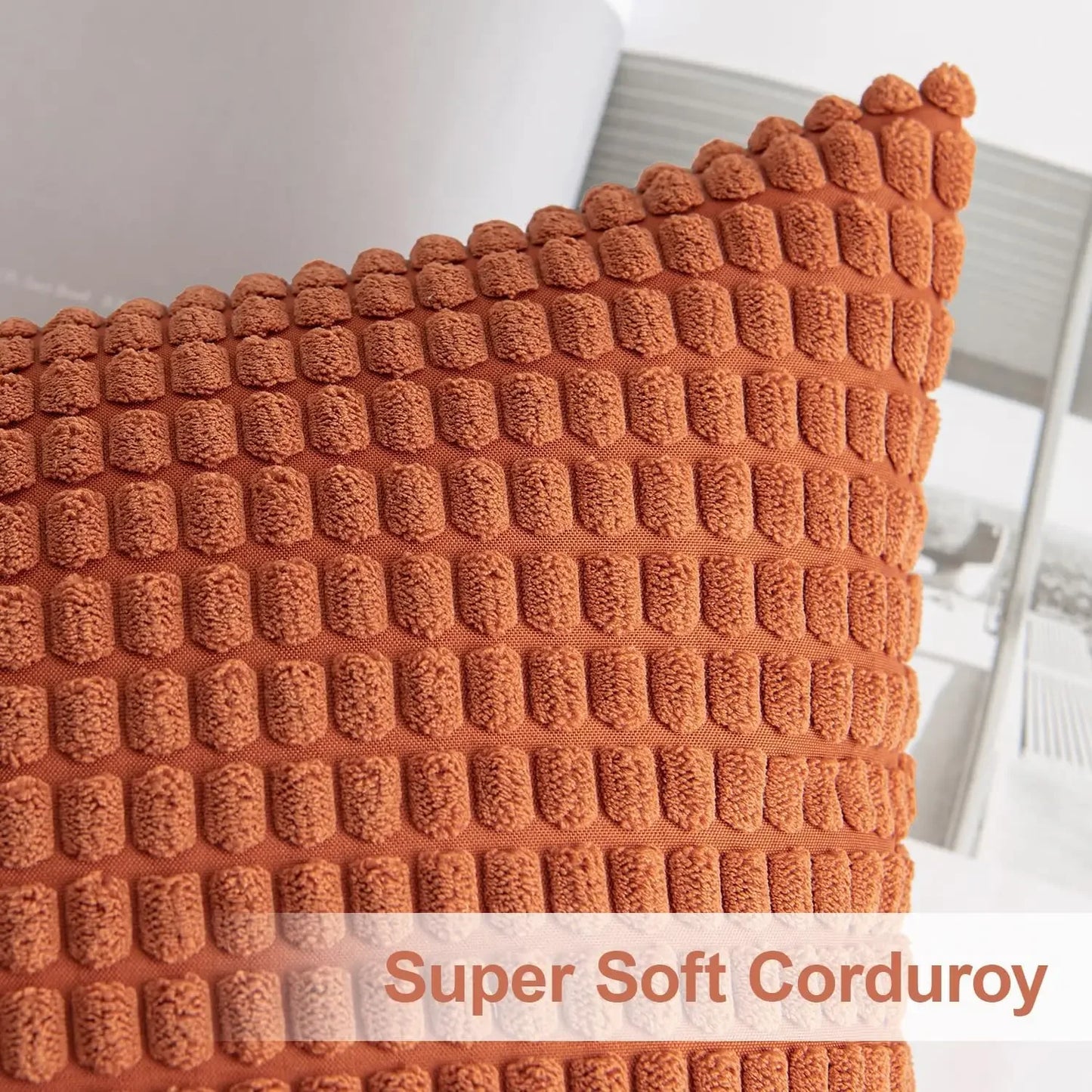 Christmas Red Throw Pillow Covers Decorative Christmas Pillow Covers Soft Corduroy Lumbar Pillow Covers, Cushion Case Home Decor