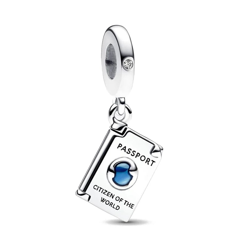Neue 925 Silber Lernhilfe Schultasche Uhranhänger Charms Beads Fit Original Pandora Armband DIY Schmuck Für Frauen 2024