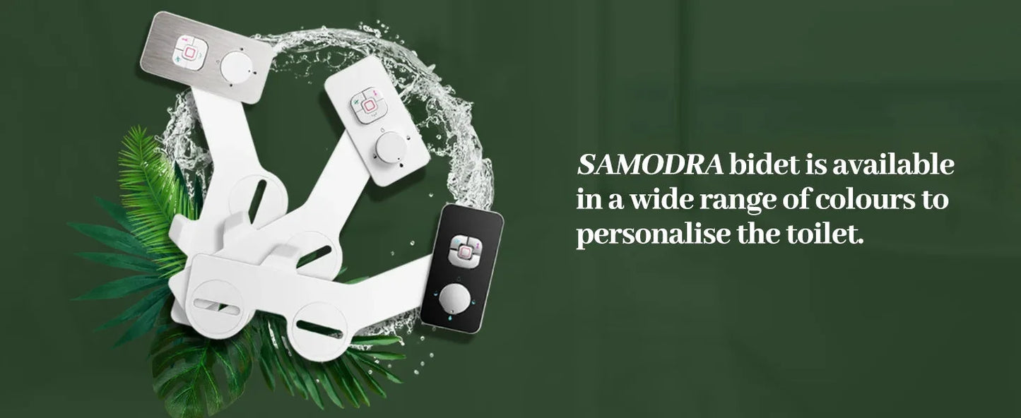 SAMODRA Bidetaufsatz Ultradünn - Kaltwasser, 2 Düsen, Nicht Elektrisch