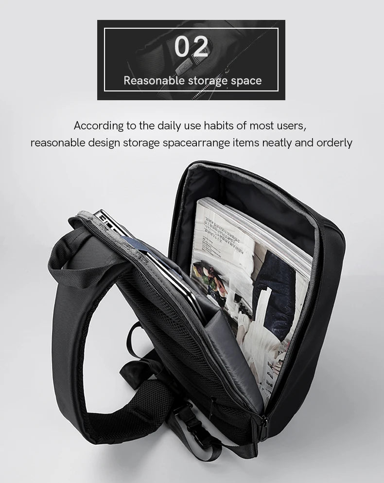 Laptop-Tasche 2025 - 13.3-14 Zoll Crossbody Messenger Rucksack Schule Studium