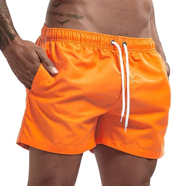 Männer Quick Dry Board Shorts - Schnelltrocknende Badehose Schwimmen Trunks Atmungsaktiv Kordelzug Taschen Surfing Beach