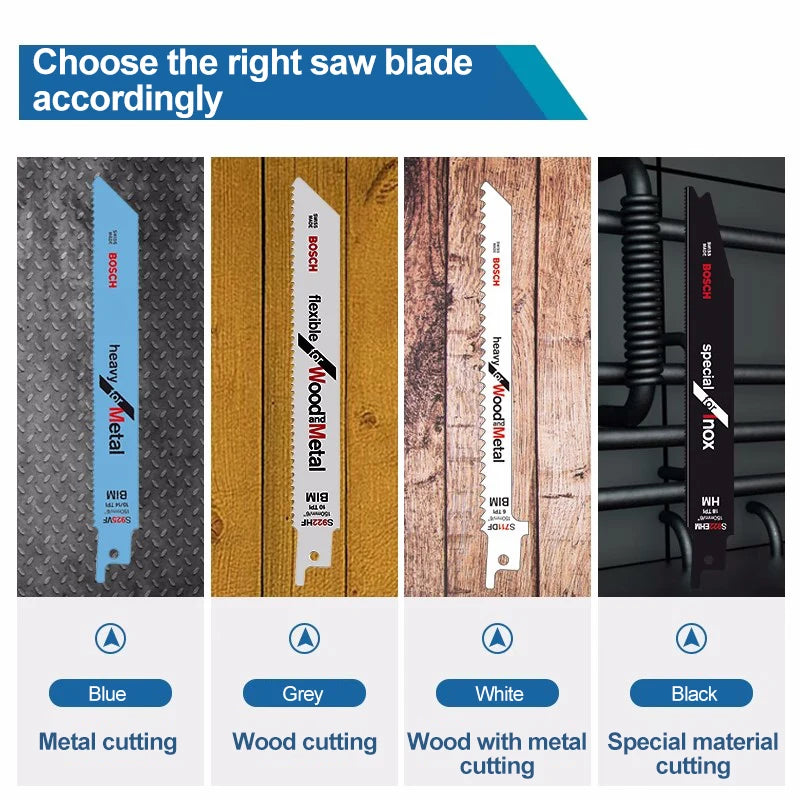 Bosch Reciprocating Saw Blade Universal Wood Metal Cutting Saber Saw Blades Electric Saw Saber for Bosch Gsa 18V/12V Accessories