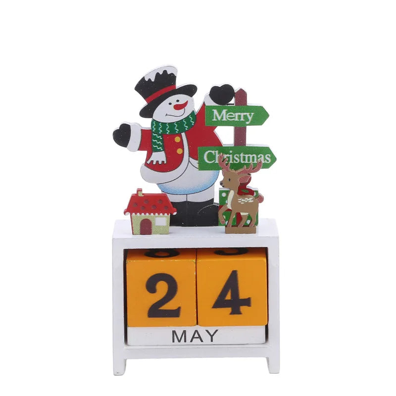 CN Adventskalender Holz Countdown - Kapazität 24 Tage, Größe 15x20 cm