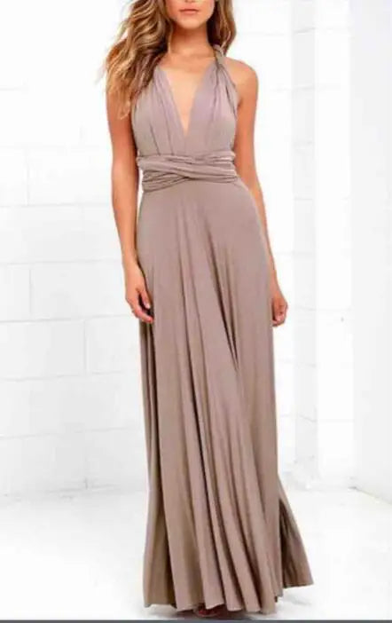 Sexy Women Boho Maxi Club Dress Red Bandage Long Dress Party Multiway Bridesmaids Convertible Infinity Robe Longue Femme