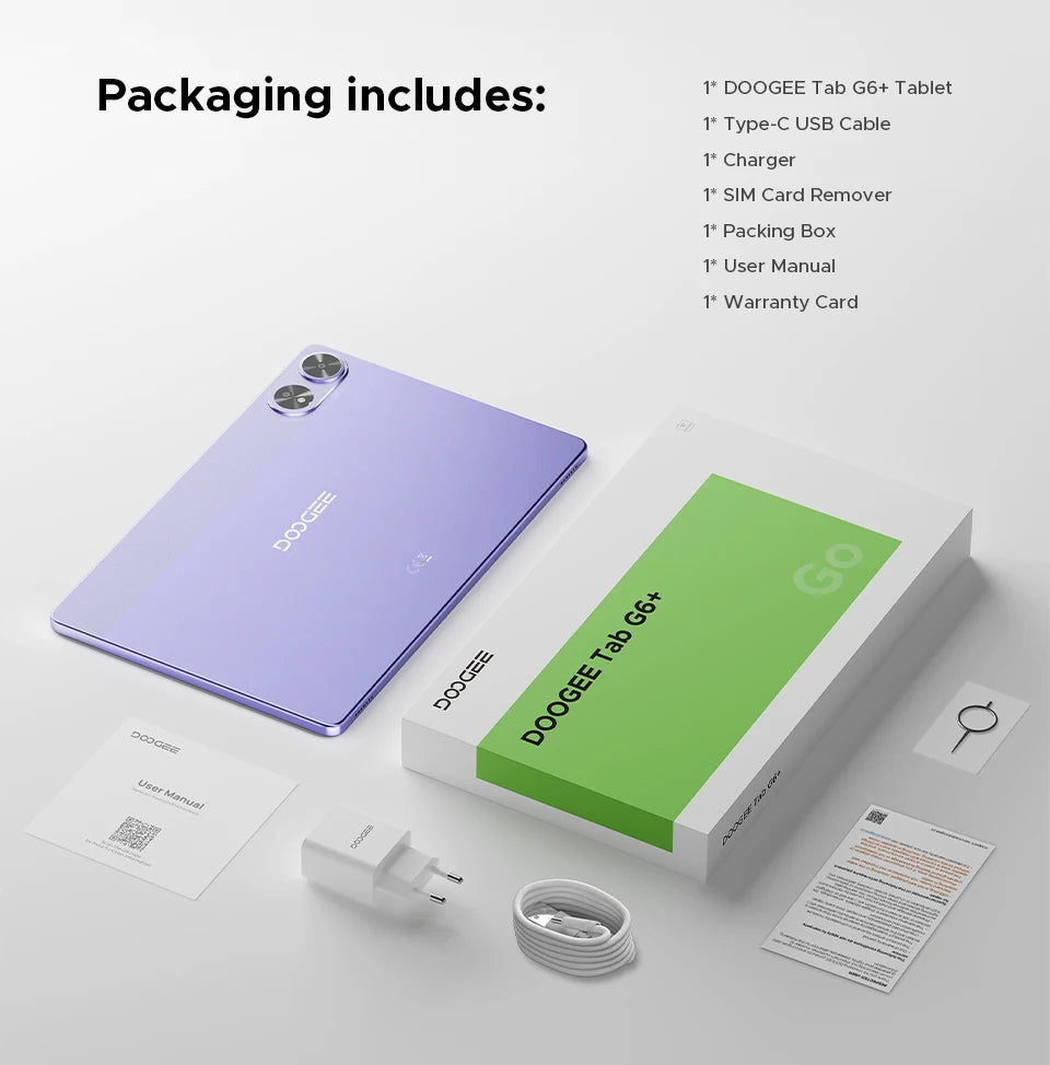 Doogee Tab G6 Plus Gemini AI - 8000 mAh Akku, 32 GB RAM, 11 Zoll