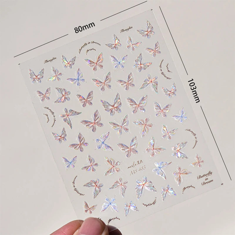 Designs 5D Relief Schmetterling Nagelsticker - 1 St 3D