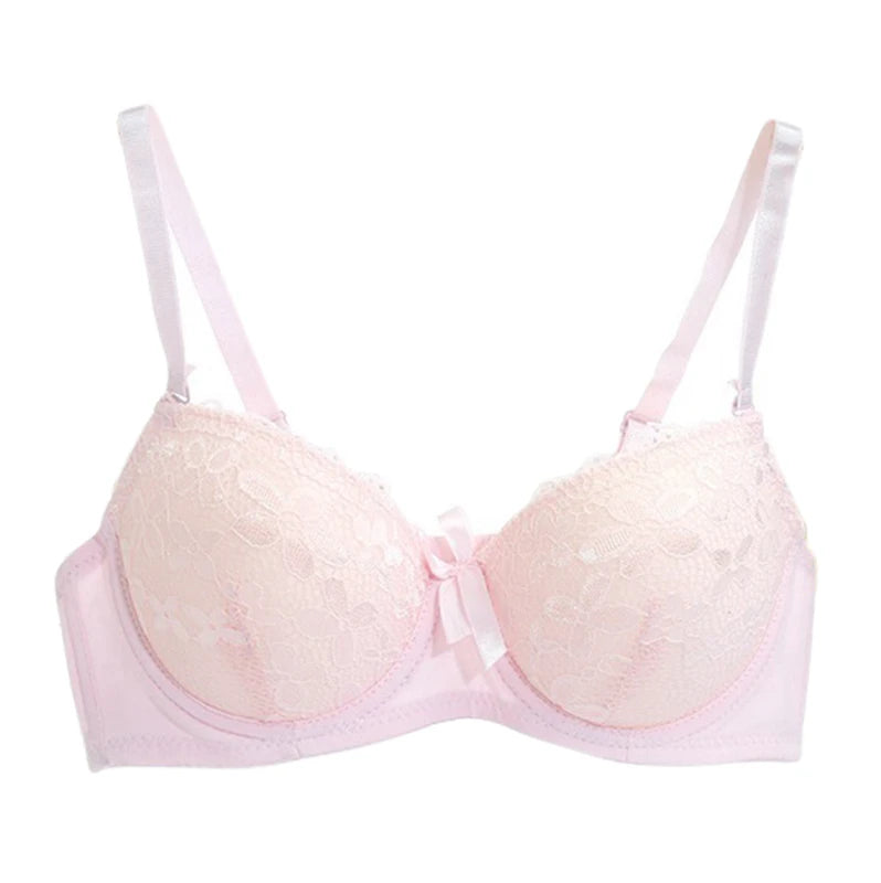 BH 2025: Ladies Sexy Lace Push Up Bra with Underwire Bow Bralette - Female Underwear Lingerie Adjustable Straps Gathered Brassiere 2024 Collection