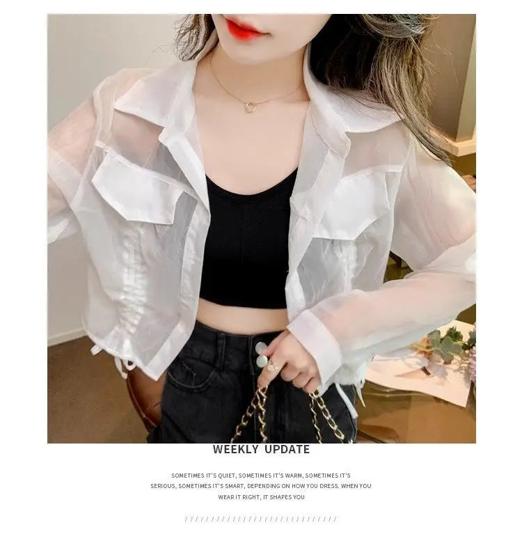 Liora Chiffon-Cardigan Leicht - Damen, Gr. S/M, Kurz