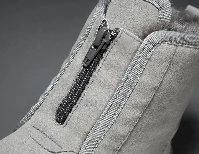 Ghete de iarnă Shangkaka, căptușite călduros - fermoar, căptușeală din pluș, talpă antiderapantă