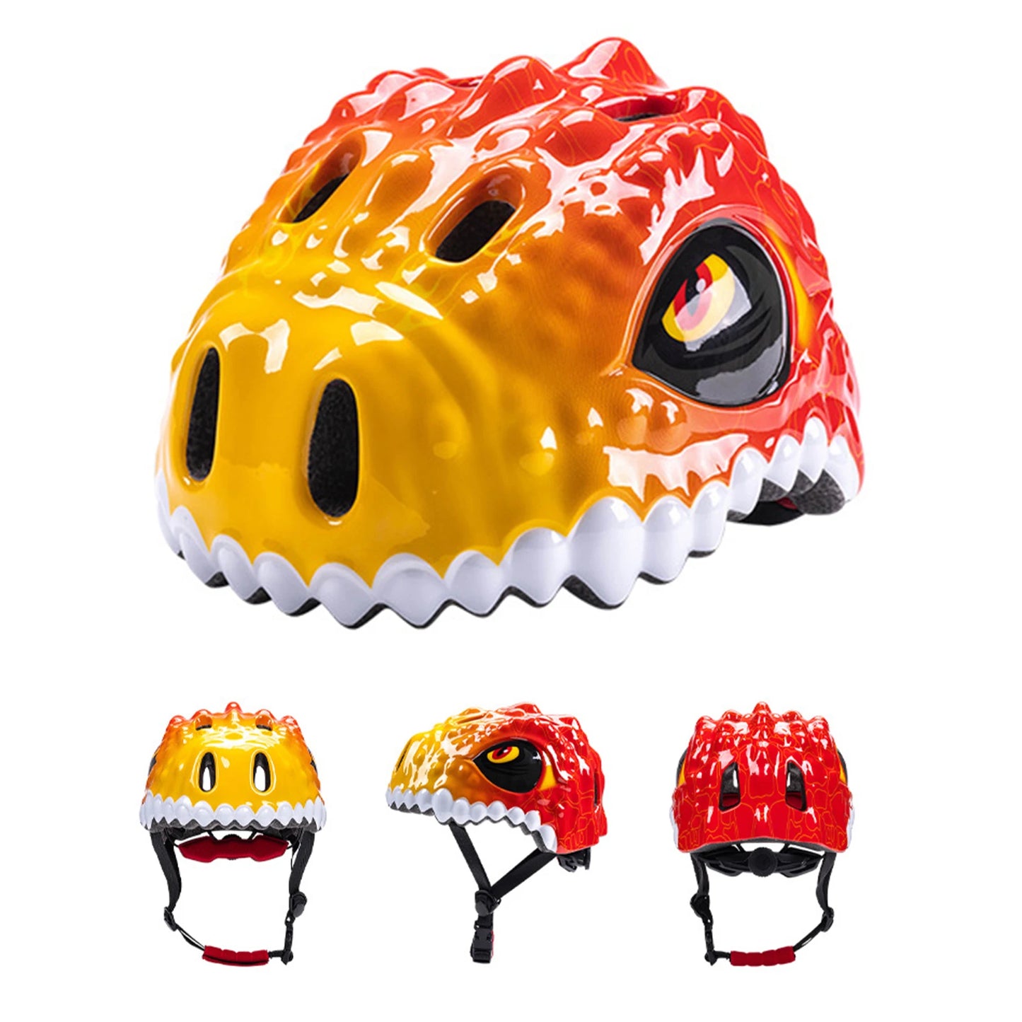 Kids Toddler Bike Helmet Adjustable Dinosaur Helmet Breathable Skating Helmet for Boys and Girls