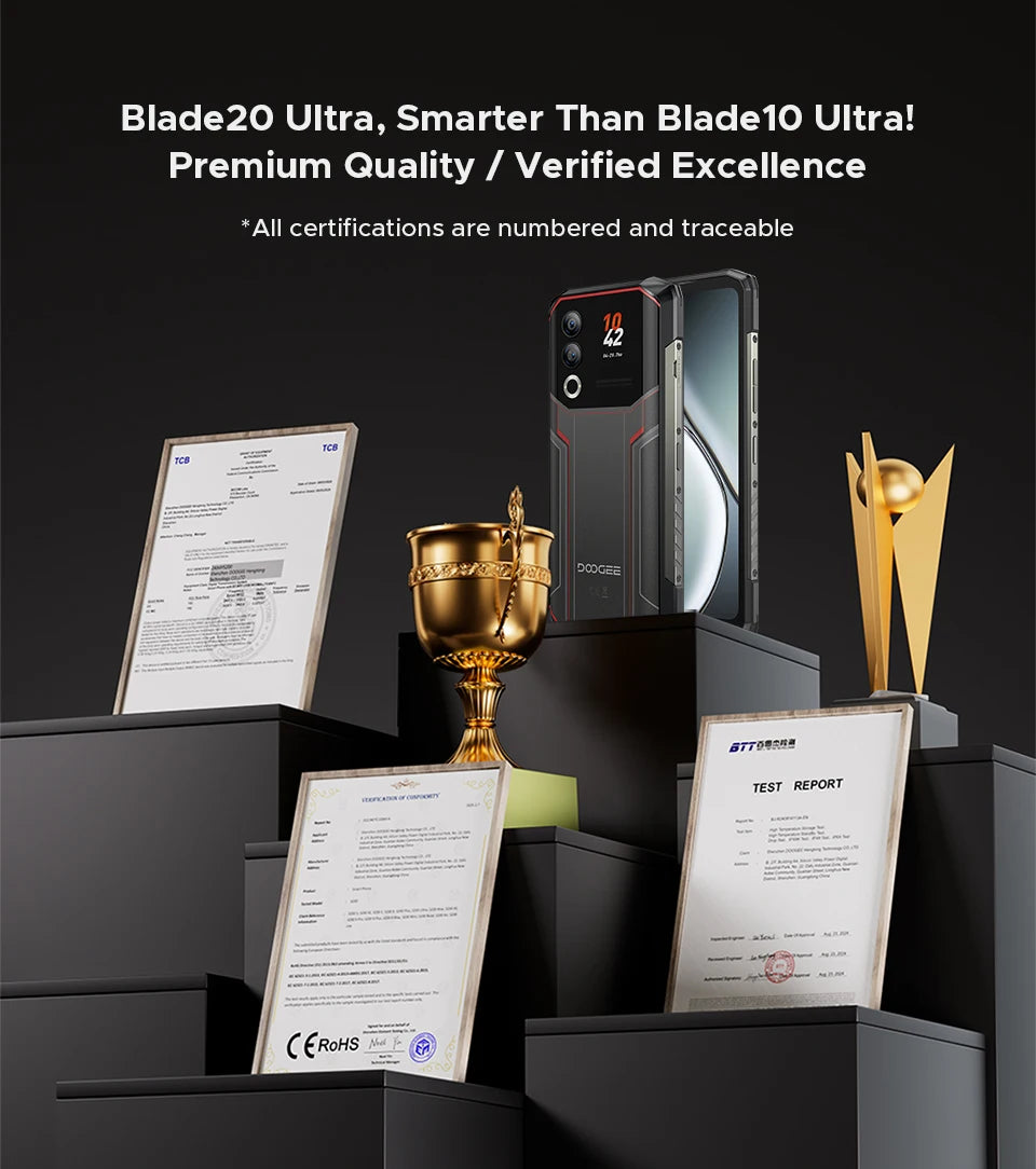 DOOGEE Blade20 Ultra Robustes Smartphone - 10300 mAh, 512 GB, 6,6 Zoll