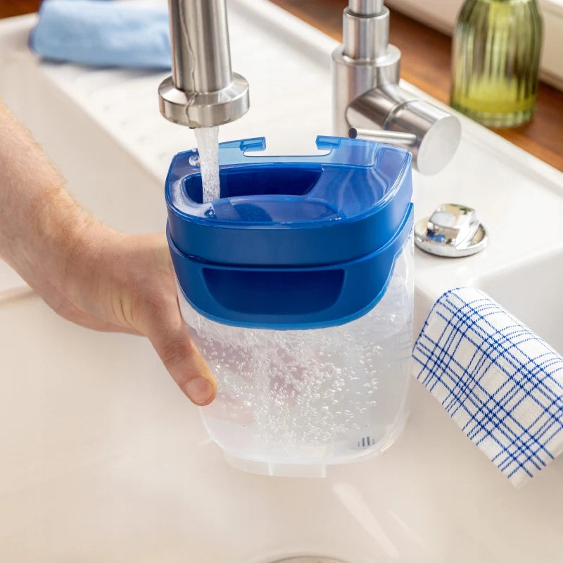 Vileda H2prO Flachmopp - Zwei Kammern Eimer Kapazität 501 ml Rechteck