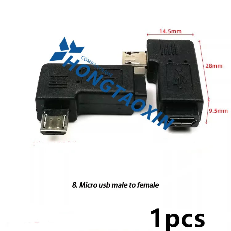 USB-Adapter 2025 - 90° Winkel Mini USB zu Micro USB Back to School Tech Zubehör
