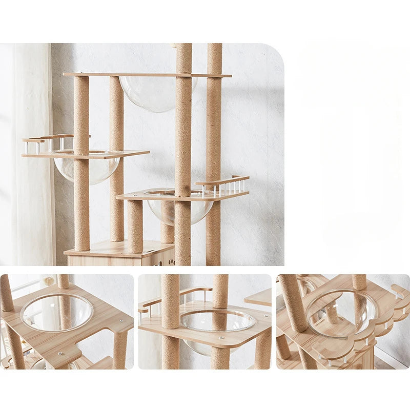 Seven-story Luxury Cat Villa Multi-Story Cat Tree House Scratch-resistant and Wear-resistant Sisal Grabbing Posts cat tree