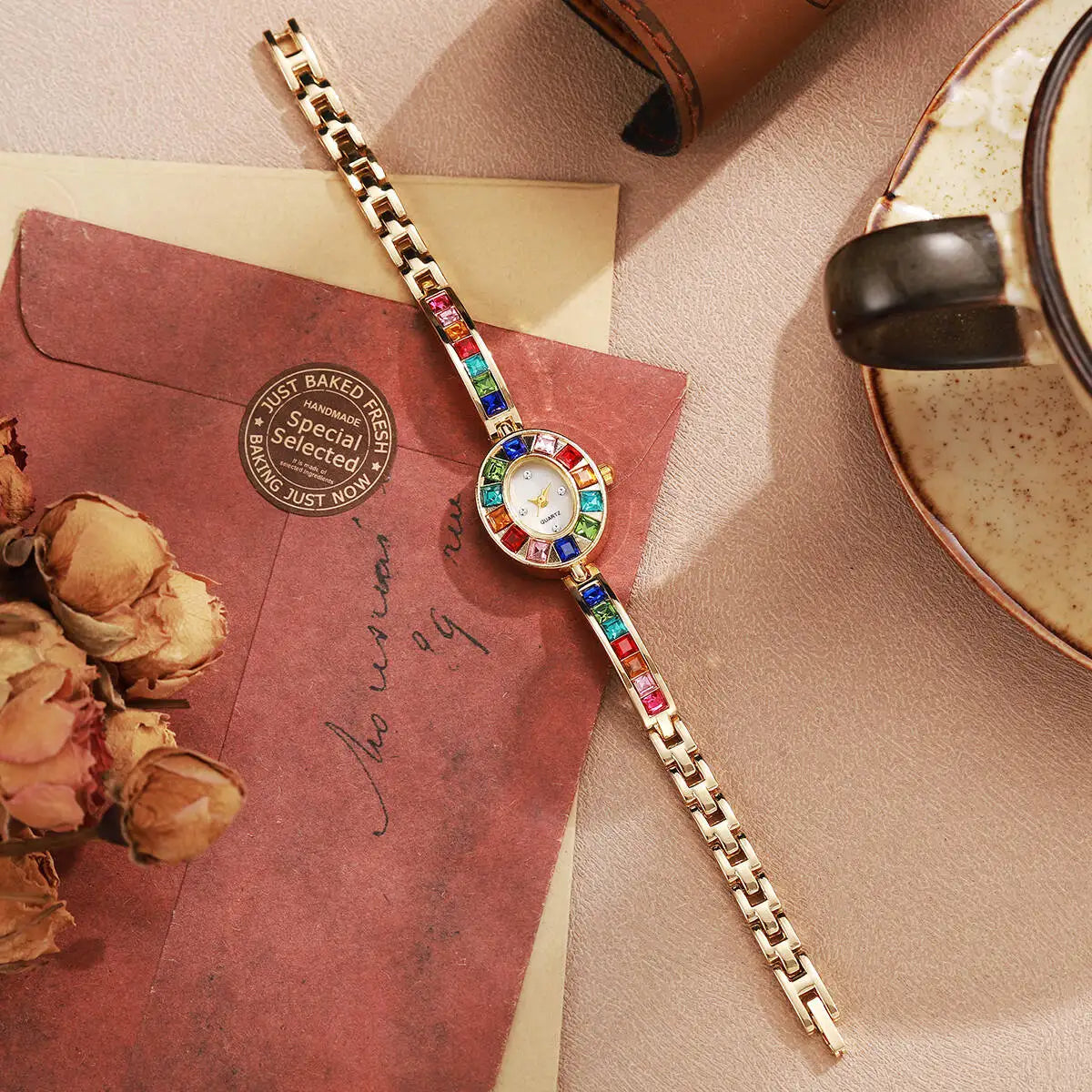 Damen-Uhr 2025: Luxury-Rhinestone Fashion-Bracelet - Girls Clock Collection