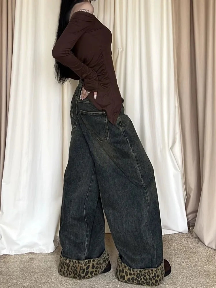 Nomikuma Jeans Leopard Retro - Größe S-XL Denim Regular