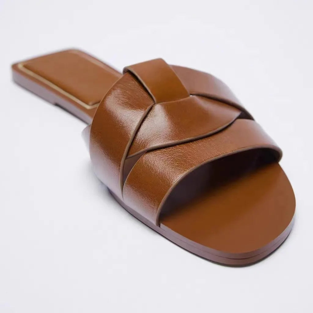 BellaSole Pantoletten Elegant Fischmaul - Flach 36-41