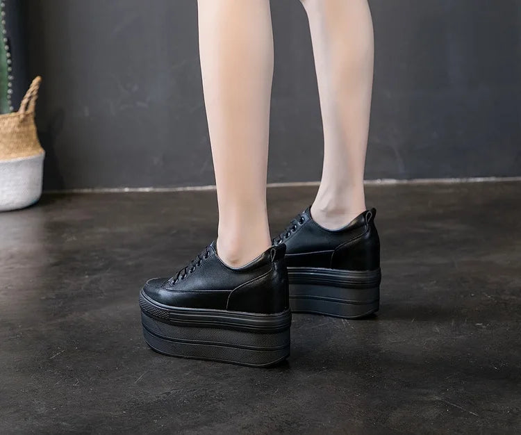 White Luxury Designer Sneakers On Platform Sports Shoes For Women  New Fashion Thick Bottom Wedding Shoes High Heel