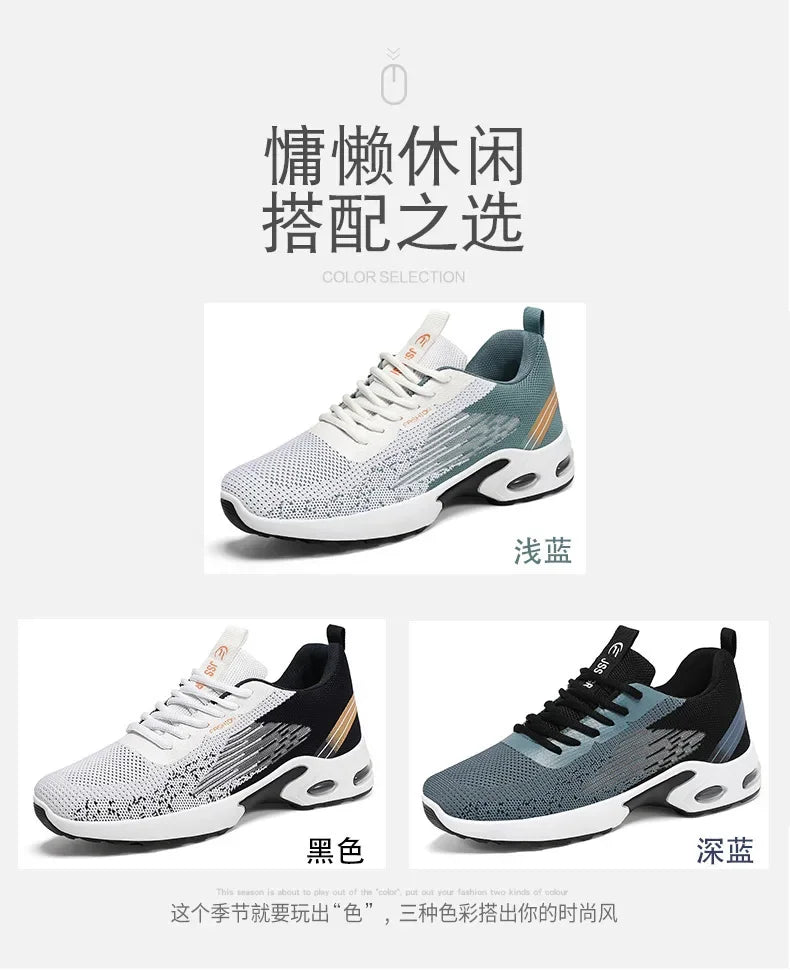 Fashionable Breathable Sneakers for Men - Stylish Mesh Casual Shoes for Daily Wear