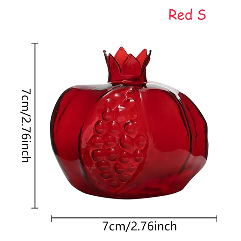 Pomegranate Glass Vase Home Decor Flower Vase Vase for Fruit Cachepot for Flowers Room Decoration Creativity Nordic Decoration