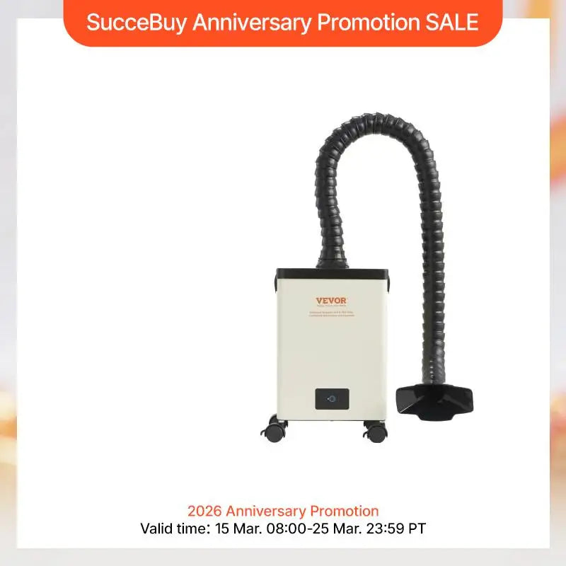 SucceBuy Lötrauchabsauger 3-Stufen-Filter Kompakt - 150W 332m3/h by Golden Bridge Store