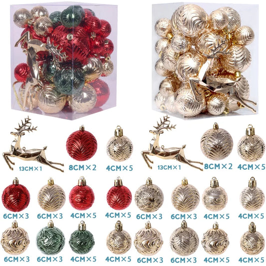 Bulk Christmas Ornaments 338 Bruchsicher - Inhalt 6 Stück, Größe 6 cm