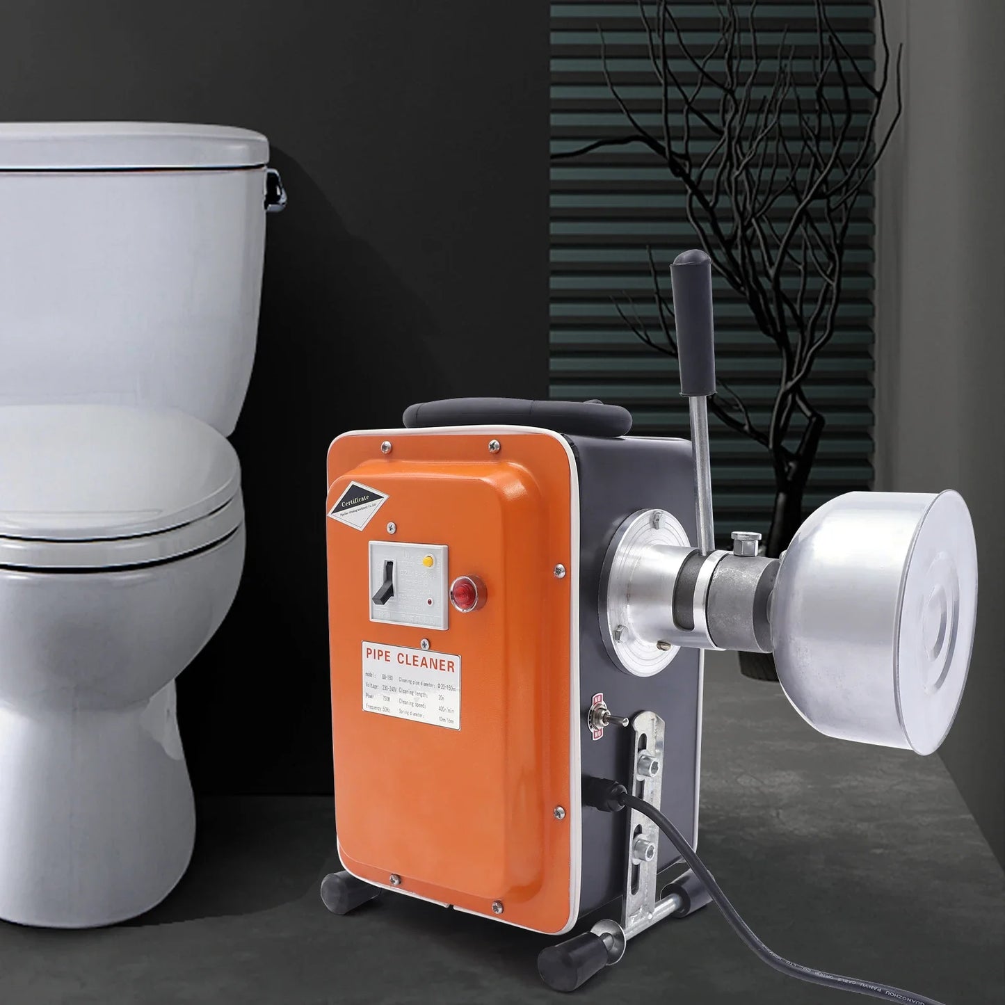 RohrPro Abflussreiniger IP44 Wasserschutz - Durchmesser 20-110 mm, 750W by Golden Bridge Store