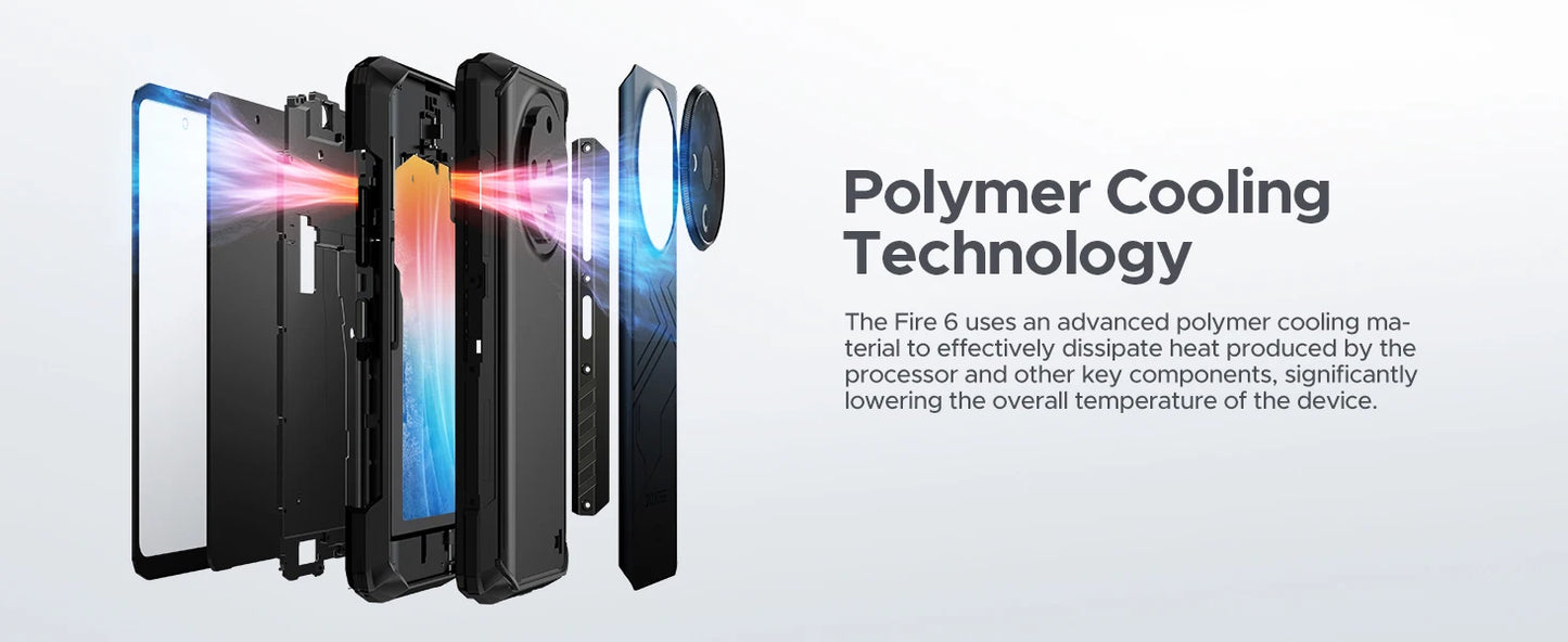 DOOGEE Fire 6 Wärmebildkamera - 10400 mAh Akku, 18 W, 6,56 Zoll