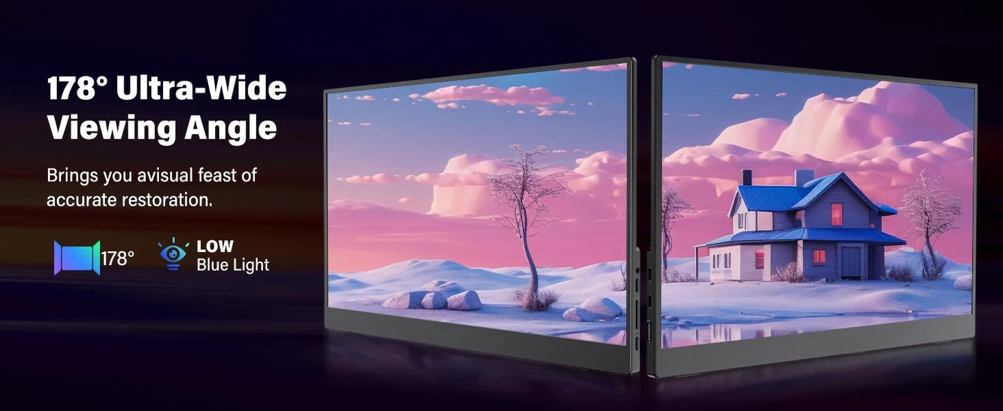 UPERFECT 15,6 Zoll Touch Monitor - Aufl. 1920x1080, 300 CD/M2, 60 Hz