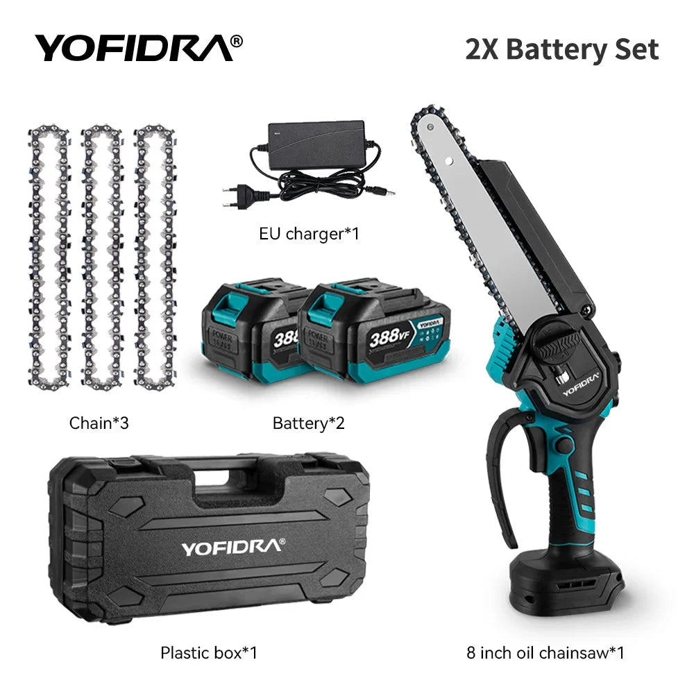 YOFIDRA Kettensäge Bürstenlose - 18V 15000mAh 20,3 cm by Golden Bridge Store