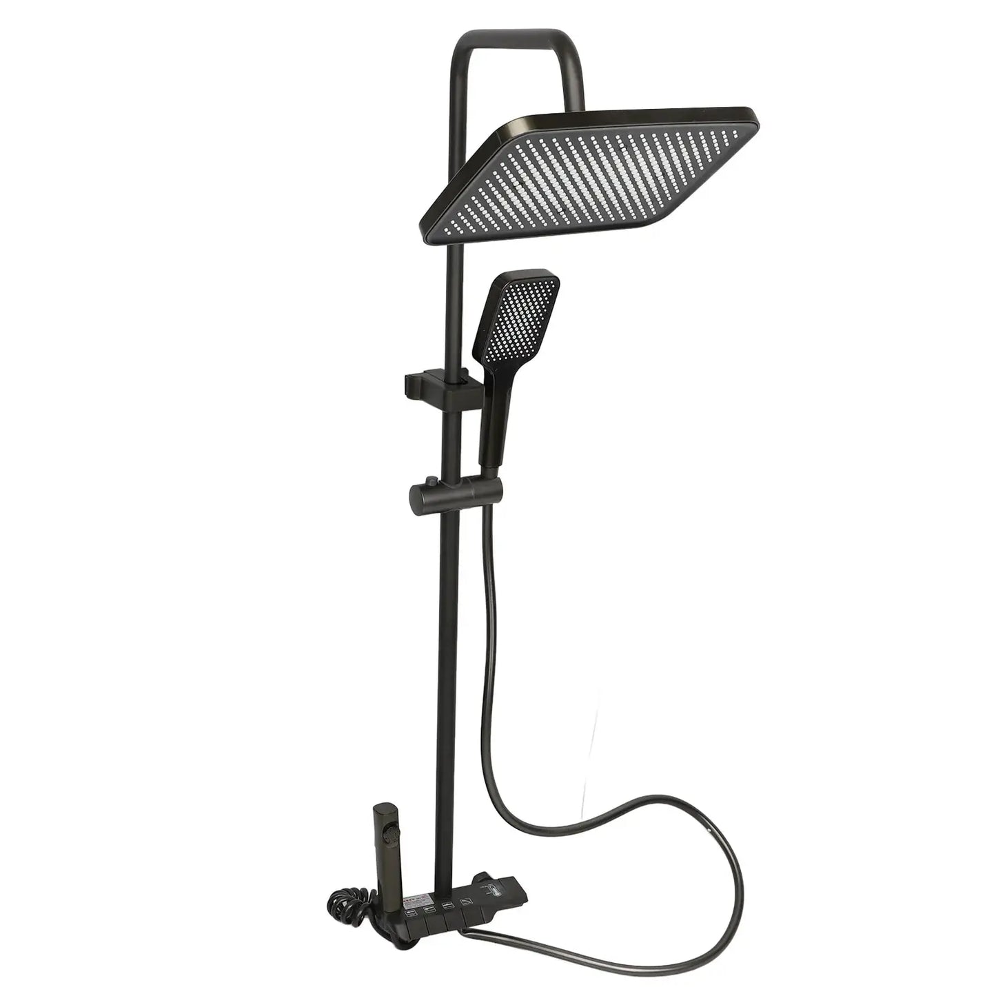 Wandmontierte Duschvorrichtungen, rostfrei, komplettes Duschkopf-Set mit unabhängiger Steuerung, feines Kupfer mit Thermostat für Zuhause by Golden Bridge Store
