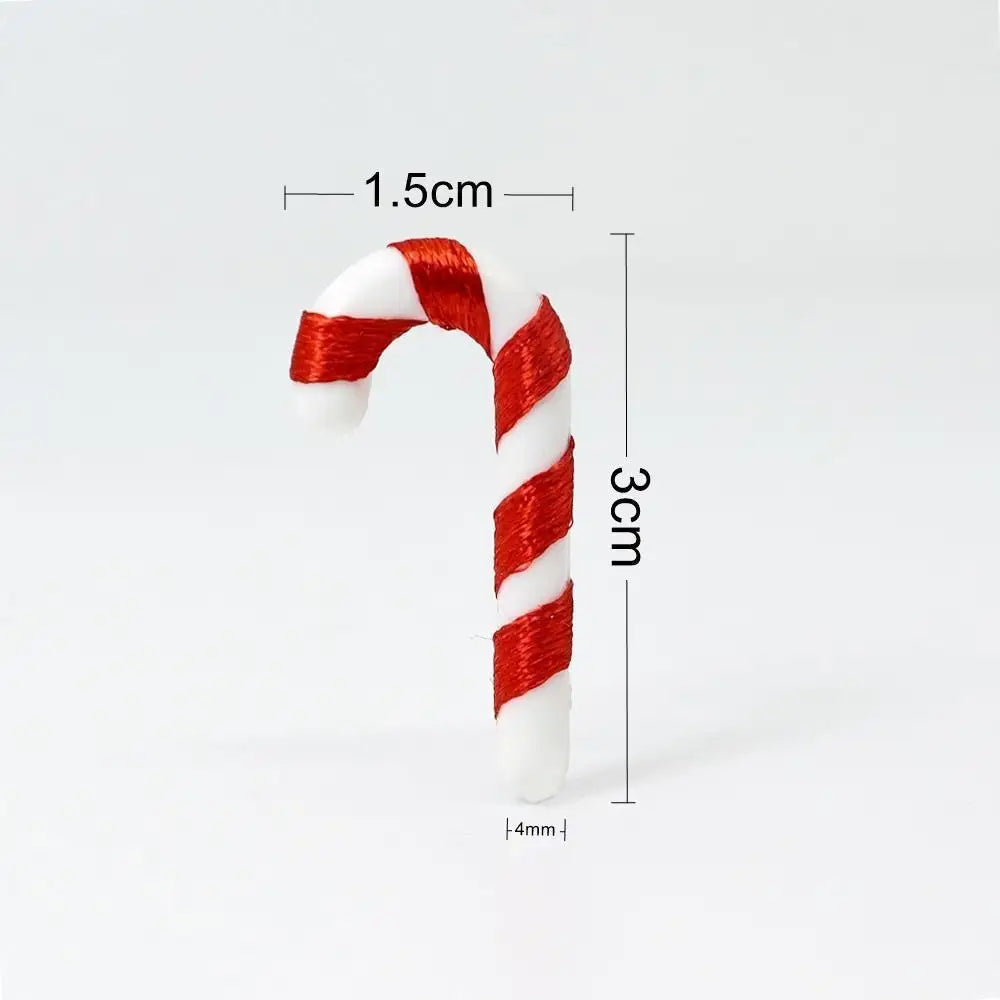 CandyCane Mini Weihnachtsbaumschmuck - Größe 3 cm, 20 Stück, Kunststoff