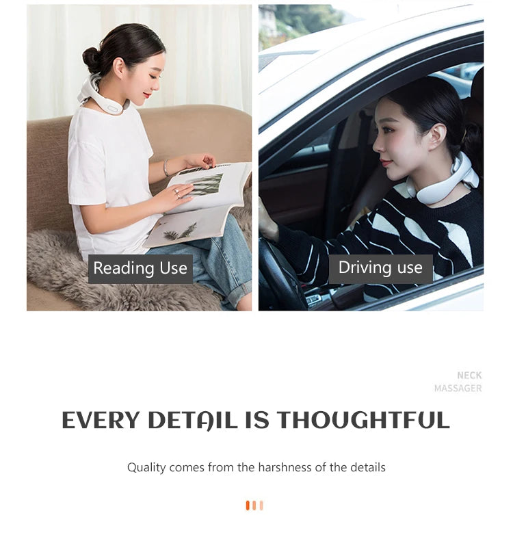 PAQIN Nackenmassagegerät Niederfrequenz - Wiederaufladbar, Kompakt, ABS